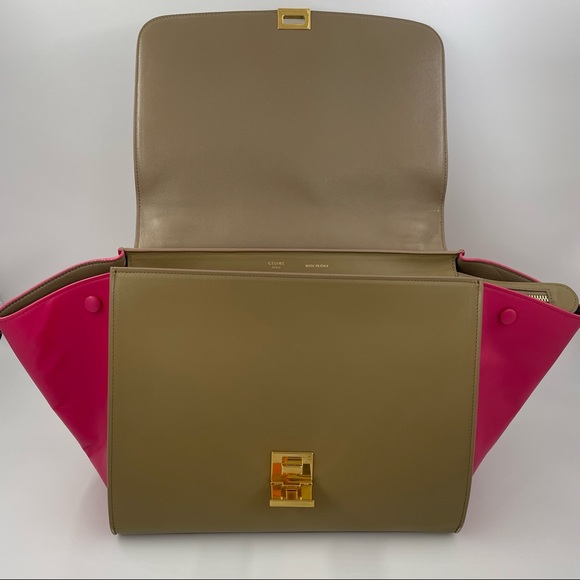 LIKE NEW Celine Trapeze Medium Bicolor Leather Bag - Picture 11 of 16